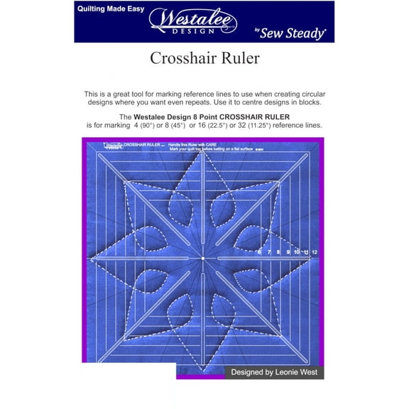 Westalee Crosshair Square Template Ruler