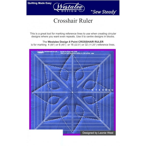 Westalee Crosshair Square Template Ruler
