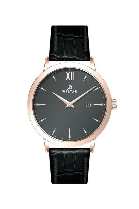 Westar Profile Leather Strap Grey Dial Quartz 50214PPN606 Men's Watch