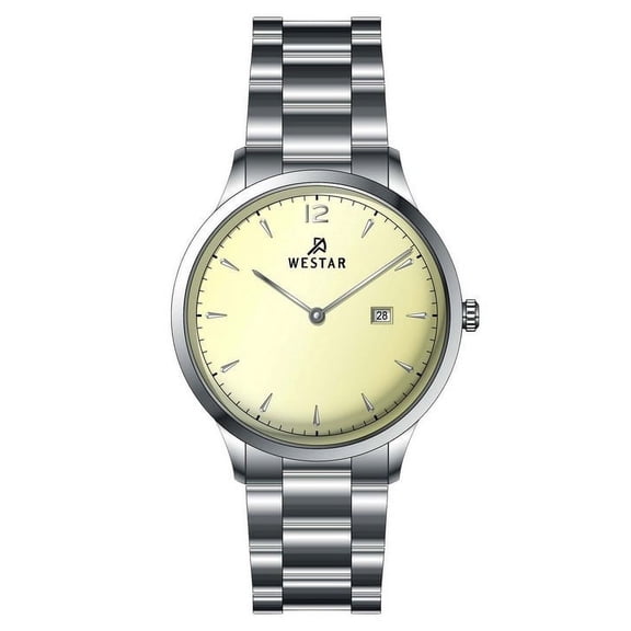 Westar Profile Stainless Steel Light Champagne Dial Quartz 50218STN102 Men's Watch