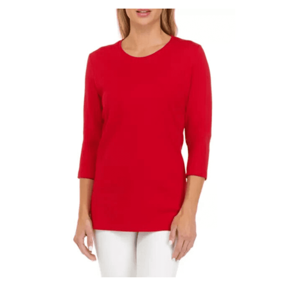 Westbound Women's Petites, Top Crew Neck Cotton-Rayon[ XL]