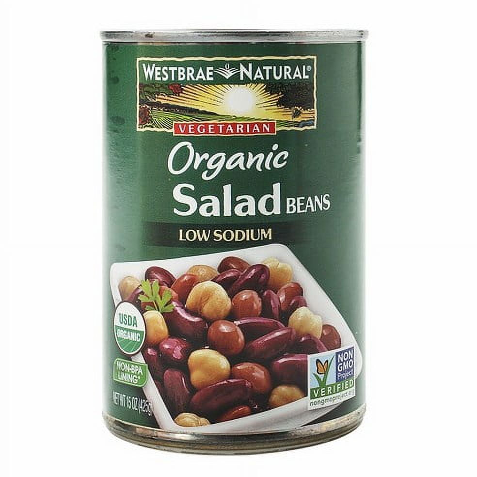 Westbrae Natural Organic Salad Beans Low Sodium 15 oz