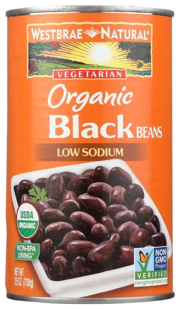 Westbrae Organic Black Beans, Low Sodium, 25 oz