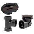 thumbnail image 1 of Westbrass 1-1/2" Coarse Thread Tip-Toe Bathtub Drain with Linear Overflow Cover, Sch. 40 ABS fittings, Oil Rubbed Bronze, 1 of 10