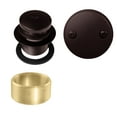 thumbnail image 1 of Westbrass Universal 1-3/8" Tip-Toe Bathtub Drain with Two-Hole Faceplate and 1-1/2" Adapter, Polished Brass, 1 of 11