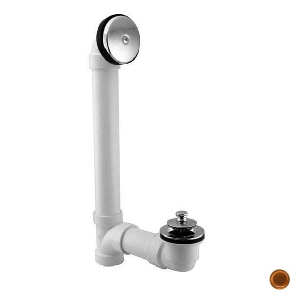 Westbrass D49421-11 1.5 in. Schedule 40 PVC Twist and Close Bath Waste - Antique Copper
