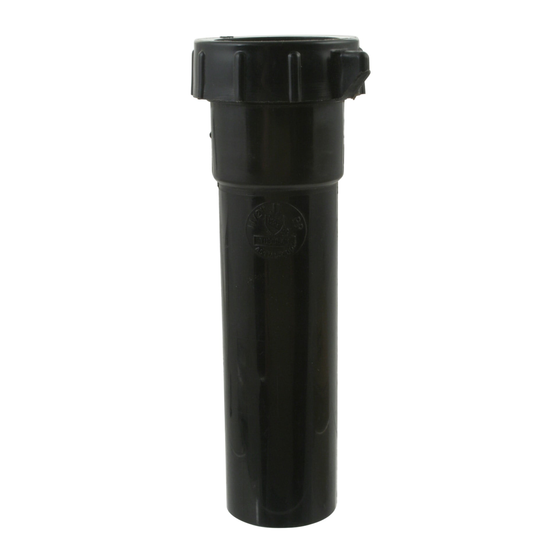 Black Polypropylene Tubular Bath Waste Extension Tube, 1-1/2" x 6"