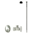 thumbnail image 1 of Westbrass 15" Bendable Corrugated Faucet and Toilet Supply Kit with Round Handle Angle Stop, Polished Nickel, 1 of 7