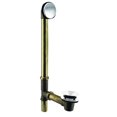 thumbnail image 1 of Westbrass 17-Gauge Brass Tip-Toe Drain Bathtub Assembly with No-Hole Overflow Elbow, Powder Coat White, 1 of 12