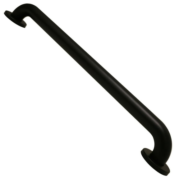 Westbrass 24" x 1.5" Stainless Steel Grab Bar with Flanges and Screws – ADA Compliant, Matte Black