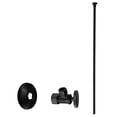 thumbnail image 1 of Westbrass 3/8" x 20" Flat Head Supply Line Toilet Kit with Round Handle Angle Valve, Matte Black (25-Pack), 1 of 9