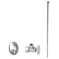 thumbnail image 1 of Westbrass 3/8" x 20" Flat Head Supply Line Toilet Kit with Round Handle Angle Valve, Polished Chrome (6-Pack), 1 of 9
