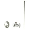thumbnail image 1 of Westbrass 3/8" x 20" Flat Head Supply Line Toilet Kit with Round Handle Angle Valve, Polished Nickel (24-Pack), 1 of 9