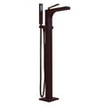 thumbnail image 1 of Westbrass 39" Floor Mount Ultra High Flow Tub Filler with Sleek Handheld Shower, Oil Rubbed Bronze, 1 of 14