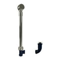 thumbnail image 1 of Westbrass Semi-Exposed Tip-Toe Bathtub Assembly with No-Hole Overflow Cover on Ball Joint and Sch. 40 ABS Fittings, Satin Nickel, 1 of 8