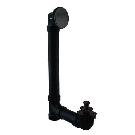 Westbrass Sch. 40 ABS Bathtub Assembly with No-Hole Overflow and Lift & Turn Drain, Oil Rubbed Bronze