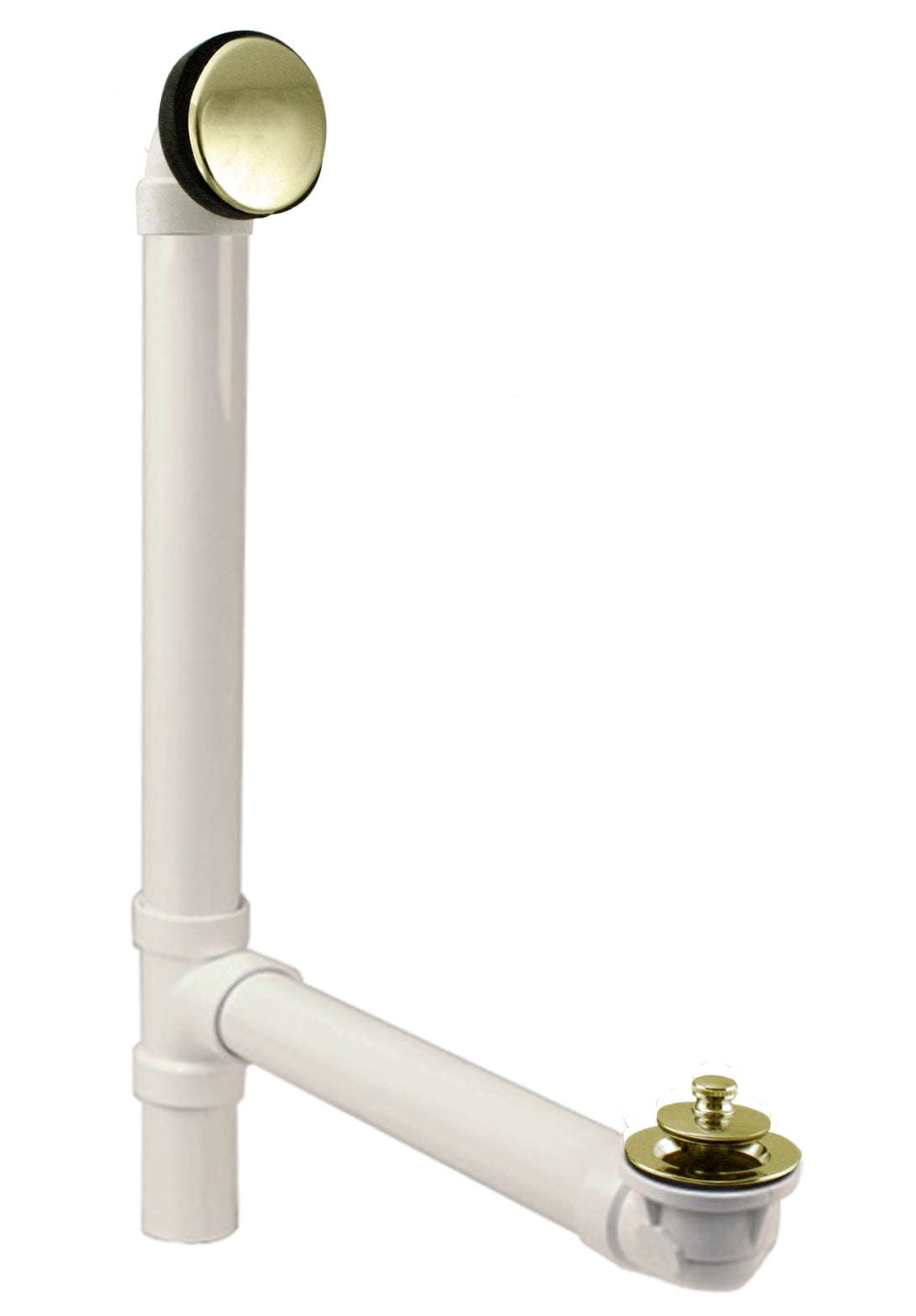 Kingston Brass Lift-and-Lock Bathtub Drain - Polished Brass Standard Drain