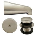 thumbnail image 1 of Westbrass 5-1/4" Wall Mount Tub Spout with Universal Fit Tip-Toe Drain Trim, Satin Nickel, 1 of 20