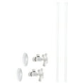 thumbnail image 1 of Westbrass 5/8" x 3/8" OD x 20" Bullnose Faucet Supply Kit with Cross Handle Angle Valve, Powder Coat Whte, 1 of 9