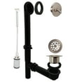 thumbnail image 1 of Westbrass 592144-20 14" Black Polypropylene Bathtub Drain Assembly with Trip Lever and Beehive Drain Cover, Stainless Steel, 1 of 13