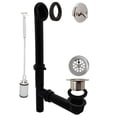 thumbnail image 1 of Westbrass 592144-26 14" Black Polypropylene Bathtub Drain Assembly with Trip Lever and Beehive Drain Cover, Polished Chrome, 1 of 13