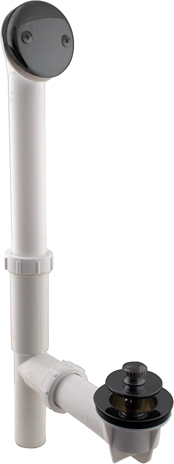 Westbrass 59424462 14" White Poly Bath Overflow Assembly with Twist