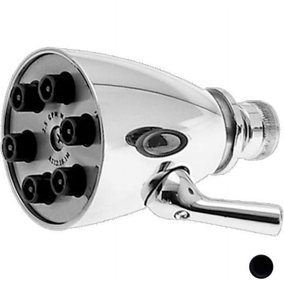 Westbrass   6-Jet Shower Head - Powder Coat Flat Black