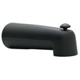thumbnail image 1 of Westbrass 7" Reach Wall Mount Tub Spout with Diverter, Matte Black, 1 of 9