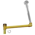 thumbnail image 1 of Westbrass 24" Direct Outlet Bathtub Assembly with Ball Joint and Tip-Toe Drain - Semi-Exposed, Powder Coat White, 1 of 10