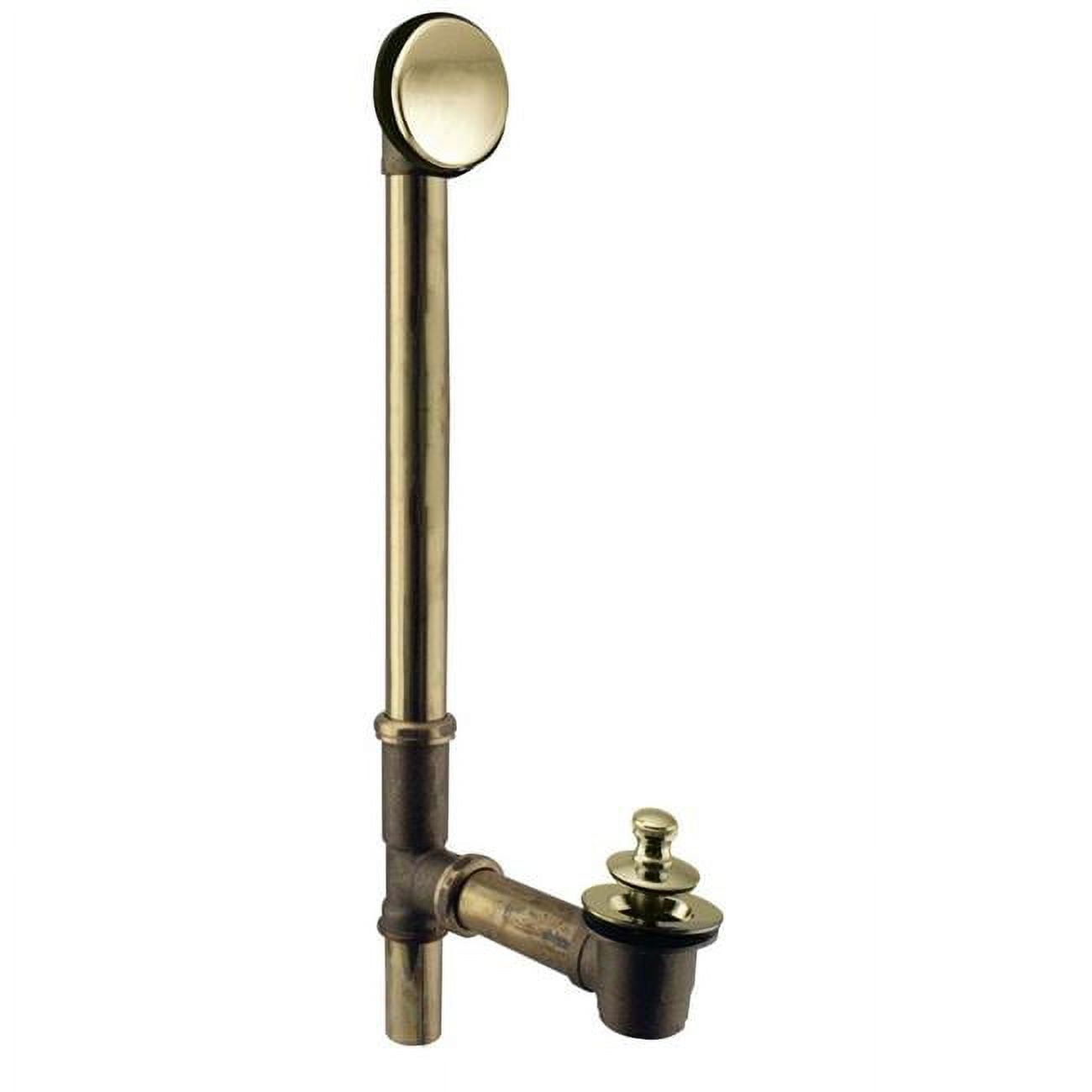 Westbrass 7941817H-01 22 in. Illusionary Bath Waste & Overflow Drain, PVD Polished Brass
