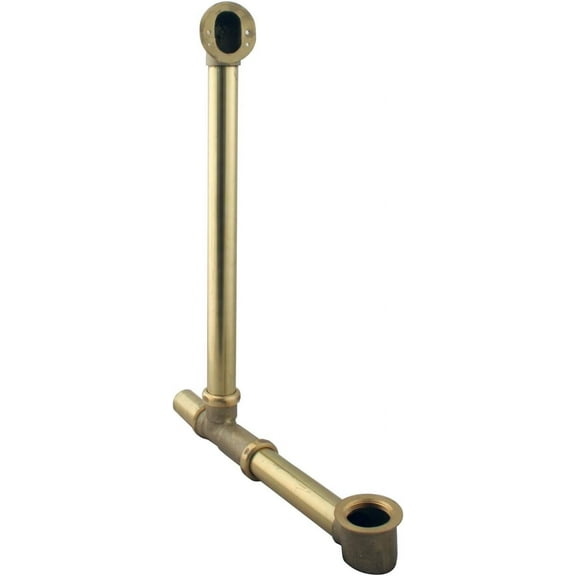 Westbrass 7941817LT-AF 18" Brass Above Floor Bath Waste & Overflow Tubes Less Trim, Rough-In - Unfinished