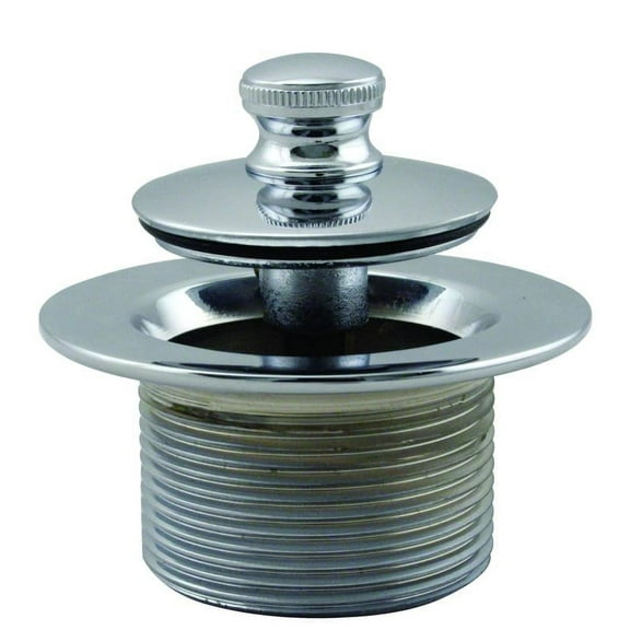 Westbrass 79438CP-Z 1-1/2" NPSM (1-7/8"-11.5 UNC-2A) Coarse Thread Twist & Close Bathtub Drain Plug, Polished Chrome