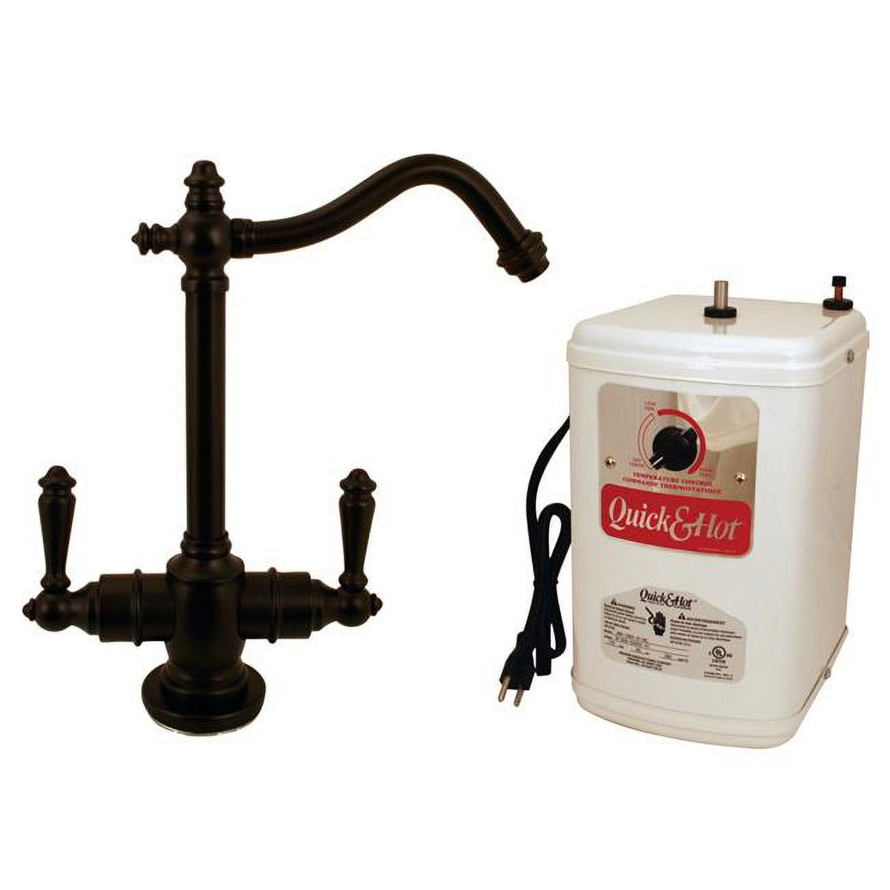 Westbrass 9 in. Victorian Hot & Cold Water Dispenser & Tank in Oil