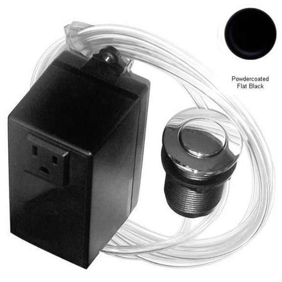 Westbrass Air Switch and Single Outlet Control Box - Powder Coat Flat Black