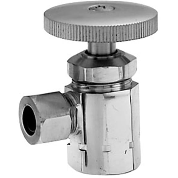 Westbrass  Angle Stop with .5 in. IPS Inlet - PVD Polished Brass