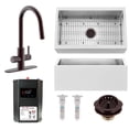 thumbnail image 1 of Westbrass 30" Stainless Steel/Solid Surface Kitchen Sink Kit, Oil Rubbed Bronze, 1 of 24