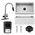 thumbnail image 1 of Westbrass 30" Stainless Steel/Solid Surface Kitchen Sink Kit, Stainless Steel/Matte Black, 1 of 24