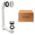 thumbnail image 1 of Westbrass Sch. 40 PVC Bathtub Assembly with Tip-Toe Drain and No-Hole Overflow, Polished Nickel (12-Pack), 1 of 15