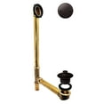 thumbnail image 1 of Westbrass 22-1/2" 17-Gauge Brass Twist & Close Drain Bathtub Assembly with 2-Hole Overflow, Oil Rubbed Bronze, 1 of 15