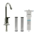 thumbnail image 1 of Westbrass C0127-05 6" Touch-Flo Style Pure Cold Water Dispenser Faucet Kit with Under Sink In-line Filter Unit and 2-Pack Replacement Cartridges, Polished Nickel, 1 of 11