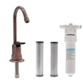 thumbnail image 1 of Westbrass C0127-11 6" Touch-Flo Style Pure Cold Water Dispenser Faucet Kit with Under Sink In-line Filter Unit and 2-Pack Replacement Cartridges, Antique Copper, 1 of 12