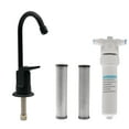 thumbnail image 1 of Westbrass C0127-62 6" Touch-Flo Style Pure Cold Water Dispenser Faucet Kit with Under Sink In-line Filter Unit and 2-Pack Replacement Cartridges, Matte Black, 1 of 11