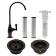 thumbnail image 1 of Westbrass 10" Classic 1-Lever Cold Water Dispenser Faucet Kit with Filter System, Kitchen Sink Strainer & Disposal Trim Set, Oil Rubbed Bronze, 1 of 17