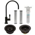 thumbnail image 1 of Westbrass 11" Contemporary 1-Lever Cold Water Dispenser Faucet Kit with Under Sink In-line Filter System, Kitchen Sink Strainer & Disposal Trim Set, Oil Rubbed Bronze, 1 of 15