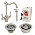 thumbnail image 1 of Westbrass 9" 2-Handle Hot & Cold Water Faucet with Filter and Disposal Trim, Satin Nickel, 1 of 12