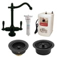 thumbnail image 1 of Westbrass 9" 2-Handle Hot & Cold Water Faucet with Filter and Disposal Trim, Matte Black, 1 of 12