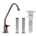 thumbnail image 1 of Westbrass CO128-11 8" Touch-Flo Style Pure Cold Water Dispenser Faucet Kit with Under Sink In-line Filter Unit and 2-Pack Replacement Cartridges, Antique Copper, 1 of 11