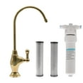 thumbnail image 1 of Westbrass 10" Classic 1-Lever Cold Water Dispenser Kit with Under Sink In-line Filter System, Polished Brass, 1 of 9