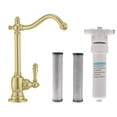 thumbnail image 1 of Westbrass 9" Victorian 1-Lever Cold Water Dispenser Kit with Under Sink In-line Filter System, Polished Brass, 1 of 9