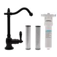thumbnail image 1 of Westbrass 9" Victorian 1-Lever Cold Water Dispenser Kit with Under Sink In-line Filter System, Matte Black, 1 of 11
